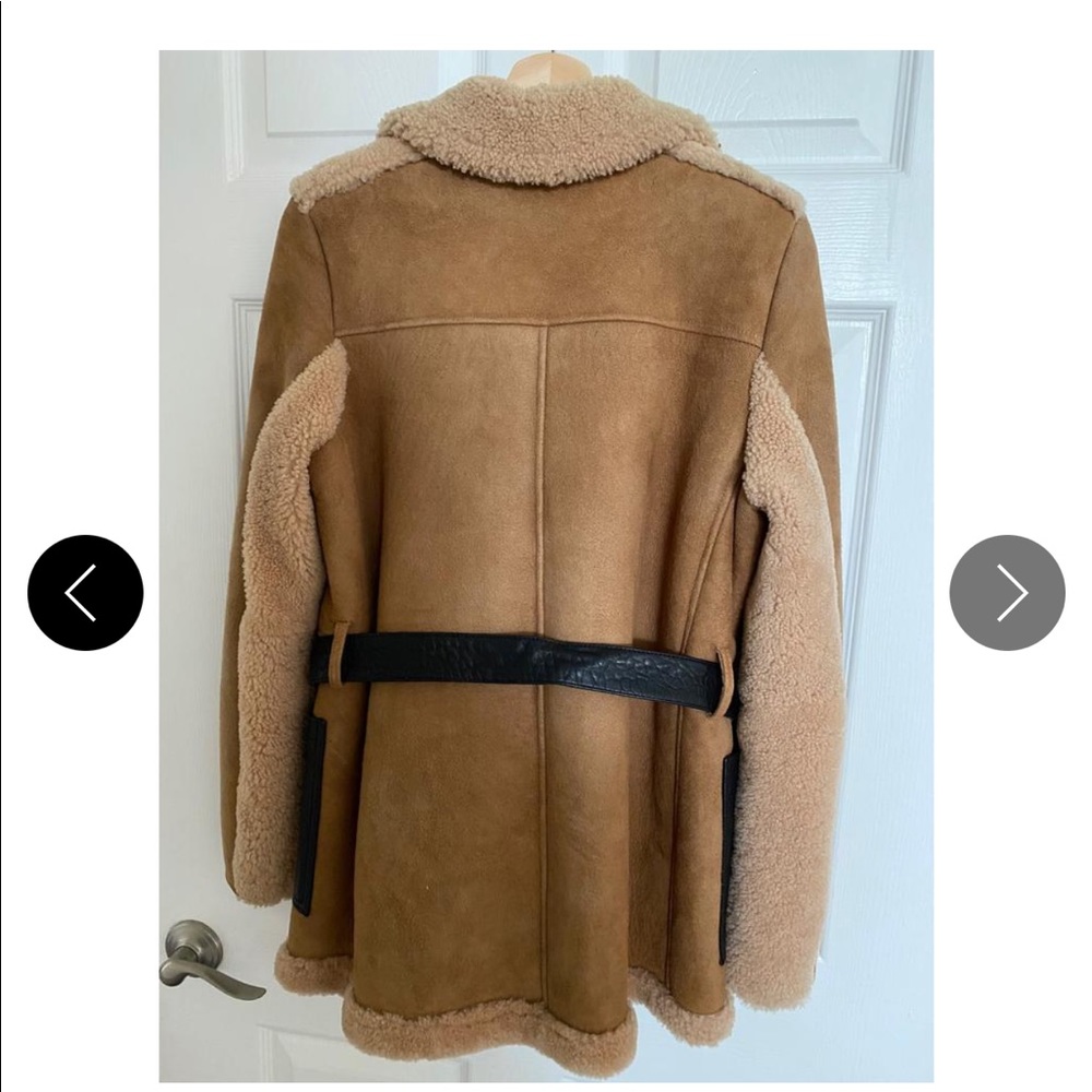 Maje Gulen Shearling suede coat NWT MSRP. 2880$ 36 - Picture 2 of 8